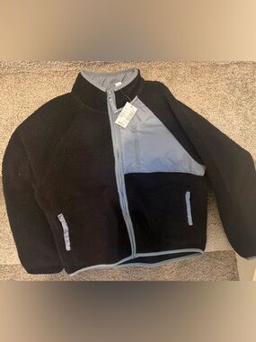 The Children's Place Black Sherpa Jacket